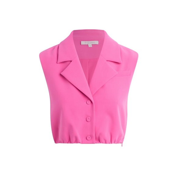 Favorite Daughter The Audrey Vest in Flamingo - Picture 1 of 2